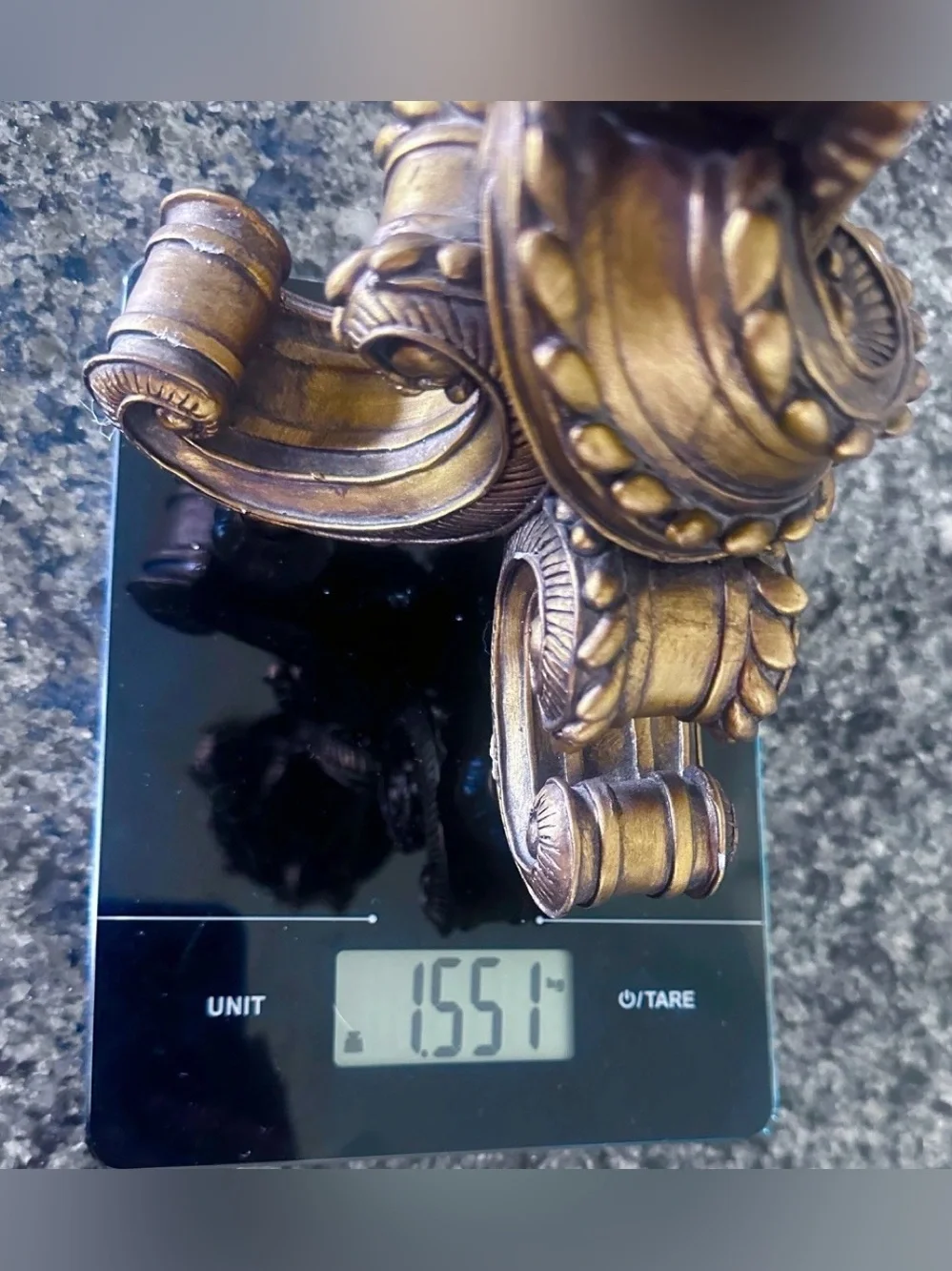 Vintage Italian Florentine Gilt Candle Holders Heavy Pair Regency Acanthus Scrol